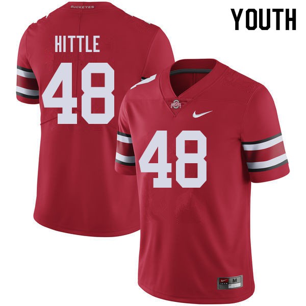 Ohio State Buckeyes #48 Logan Hittle Youth Stitched Jersey Red
